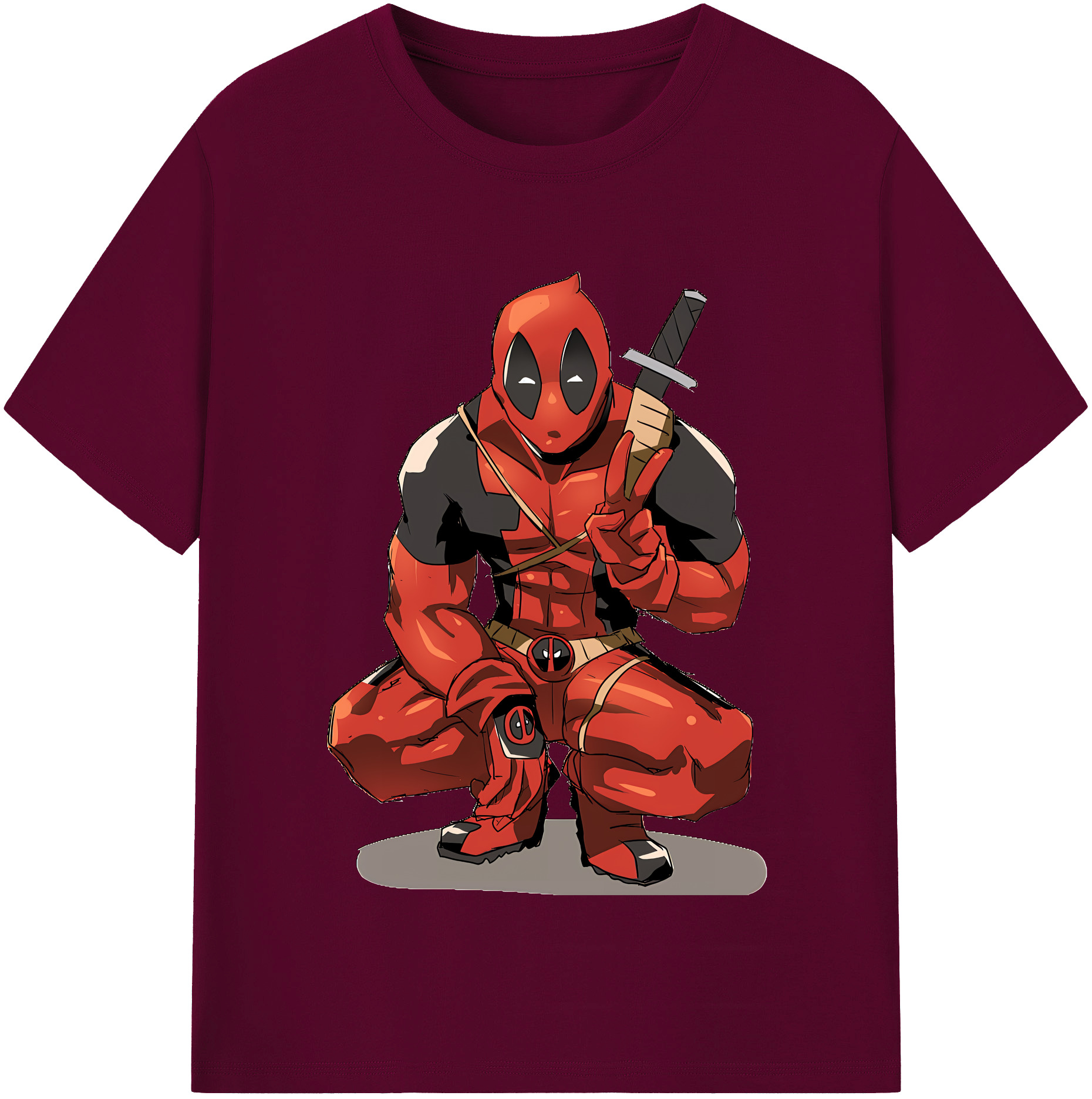 （画像用） Deadpool デッドプール レディースカジュアルプリントTシャツ（綿100％）